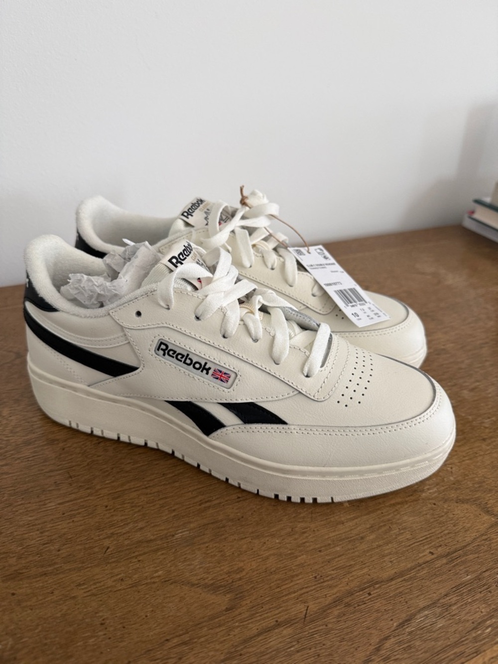 Reebok Club White Sneakers with Black Accents
